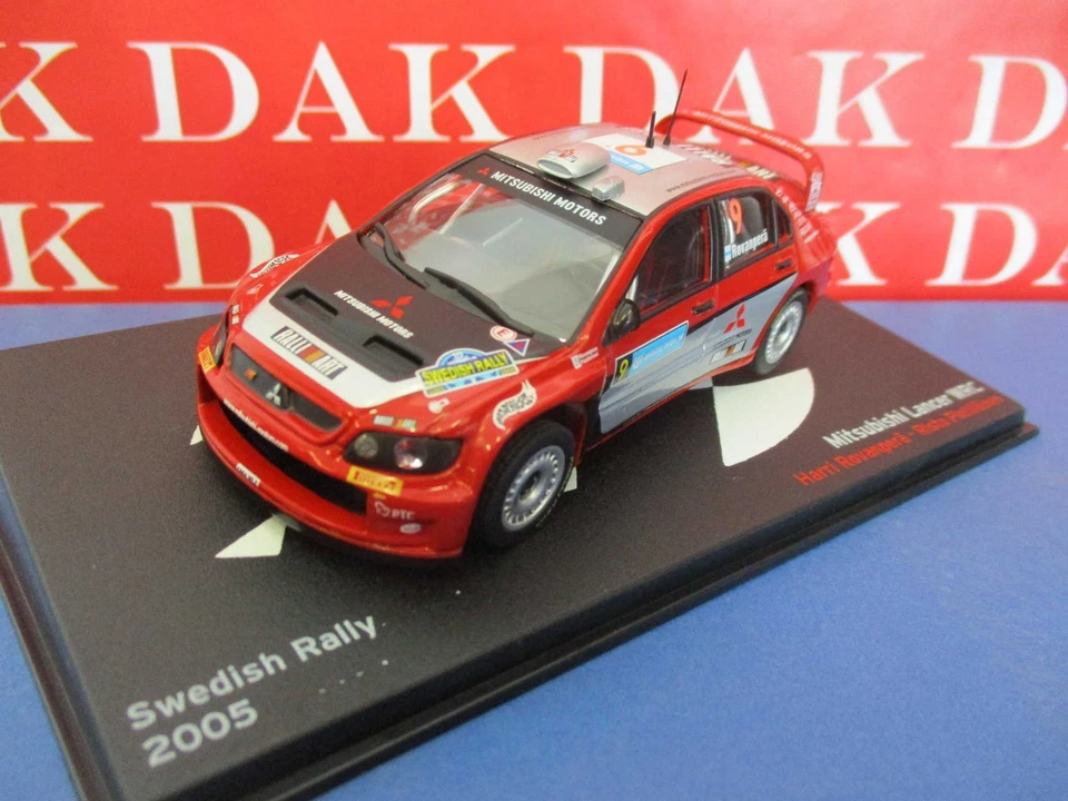 Die cast 1/43 Modellino Auto Mitsubishi Lancer WRC Rally Svezia 2005 H.Rovanpera - Immagine 2 di 4
