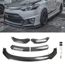 Front Bumper Lip Splitter Spoiler Carbon Fiber Style For Toyota Camry