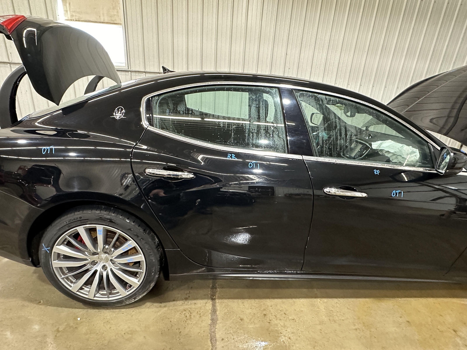 16 MASERATI GHIBLI PASSENGER RIGHT FRONT DOOR SHELL PAINT NERO VR./BLACK 820/A