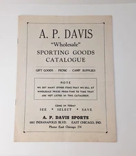 Authentic Original 1950's, A.P. Davis Sports Catalog. (East Chicago, Ind)