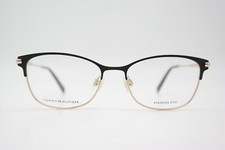 Tommy Hilfiger TH 1958 Black Gold Oval Eyeglasses Frame New