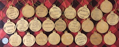 Unique Christmas Ornaments (set of 25) Names of God