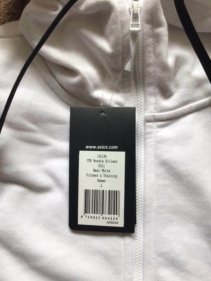 Women’s ASICS Sleeveless Hoodie Size L - Image 2 of 3