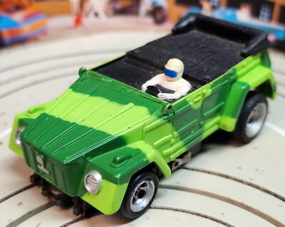 für H0 Slotcar Racing Modellbahn  - Kübelwagen + 2 neue Schleifer #EBS856