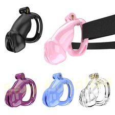 Male Realistic Chastity Cage Device Resin Cobra Lock Belt for Men 4 Rings CC586