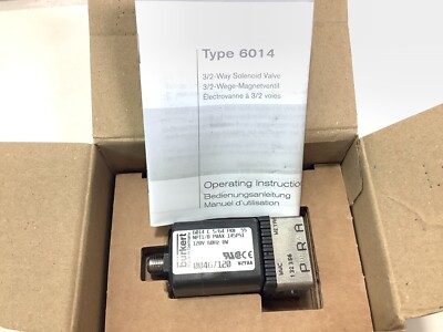 Burkert 6014 C 5/64 FKM SS 3/2-way Solenoid Valve 004671 Direct Acting