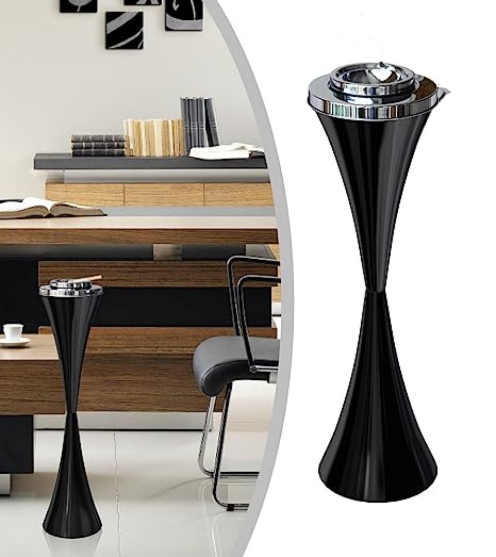 Free Standing Floor Ashtray Stand Cigarette Ash Tray Litter Bin Ashbin Standing