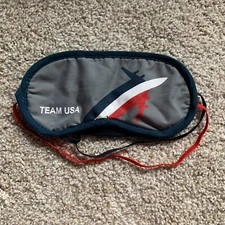 Team USA Sleep Mask Airplane Airport Airlines Red White Blue America Adult Size