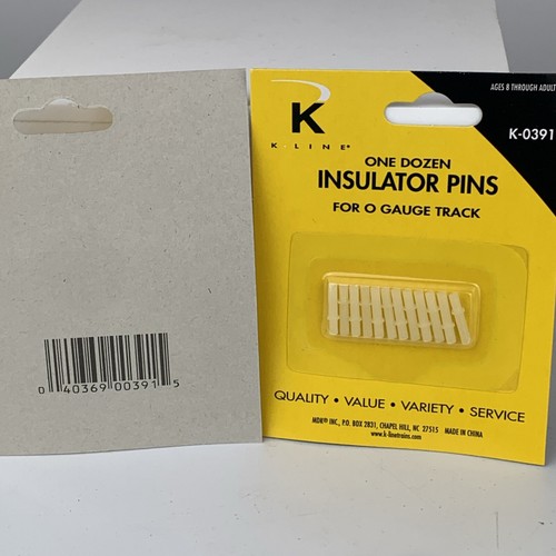 K-Line K-0391 O Gauge Insulator Track Pins 2 Packs of 12 (24) New K 391 - Picture 3 of 3