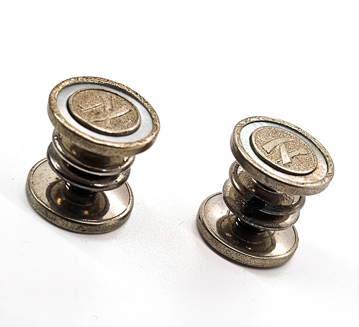 Boutons De Manchette (Cufflinks) BAER & WILDE - Modèle Deco Green White KUM A PART Snap Link - Occasion