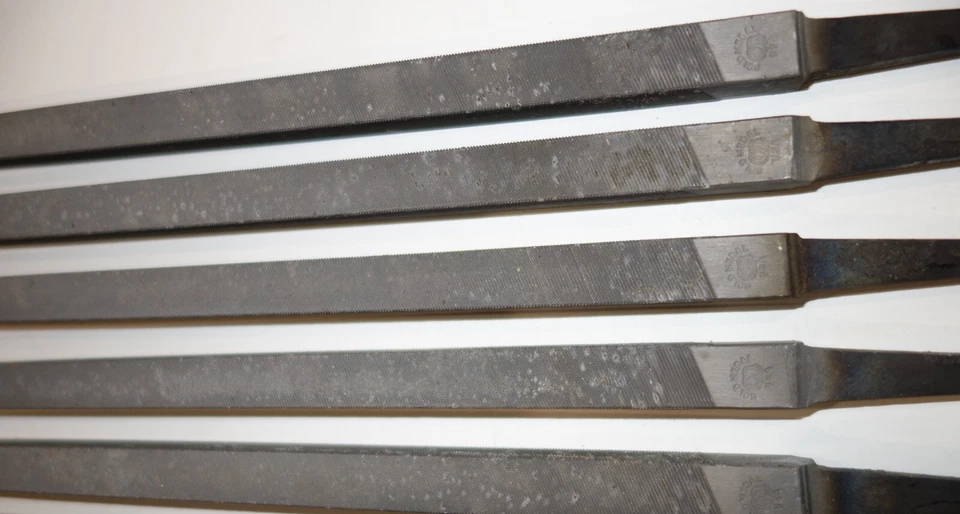 5 x Vintage Henry Disston & Sons 14" Gold Medal Square Smooth Files Made in USA - Image 4 of 4