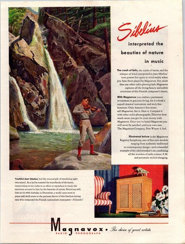 VINTAGE 1945 MAGNAVOX RADIO PHONOGRAPH PRINT AD - 第 1/1 張圖片
