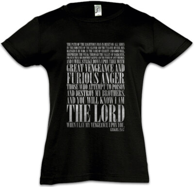EZEKIEL 25:17 Kids Girls T-Shirt Pulp Fiction Vincent Vega Tarantino Gangster