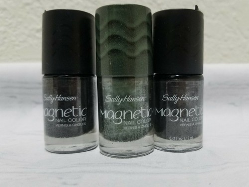 SALLY HANSEN MAGNETIC NAIL COLOR # 907 1 ELECTRIC EMERALD 2 GRANITE GRAVITY - Picture 5 of 5