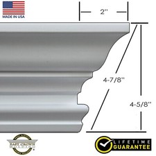 5" Peel  Stick Easy Crown Molding 50' Kit. 4 inside corners