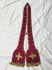 Beautiful red goldbrocade pastorale stole
