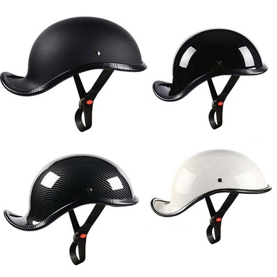 Motorcycle Retro Half Helmet DOT Approved Adult Men Women Vintage German Style