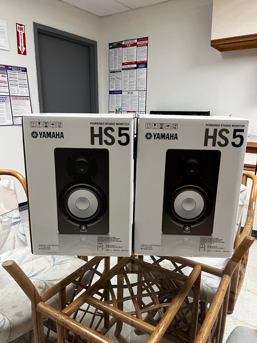 YAMAHA HS5 POWERED STUDIO MONITOR PAIR-BLACK Free Shipping!