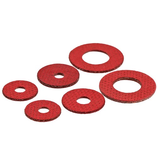 Fiber Flat Sealing Washers Insulating Gasket M2/2.5/3/4/5/6 M8 Red Thick 0.5-1mm - Picture 4 of 5