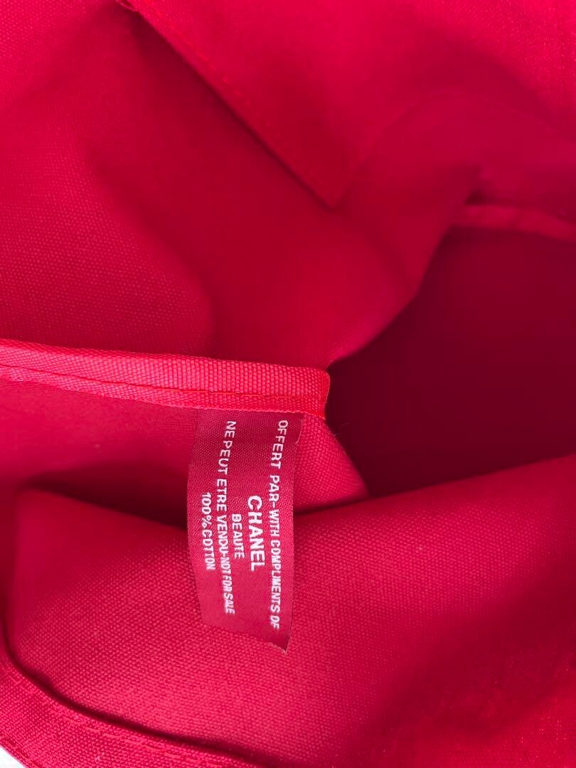 N°1 DE CHANEL ケース 赤 、試供品 CHANEL N°1 Tote Bag Cotton Red Camellia 45 x 30 x 25 cm New