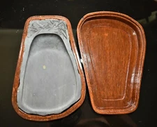 20th century Chinese unknown wooden carved 端砚盒 Duan ink slab container 