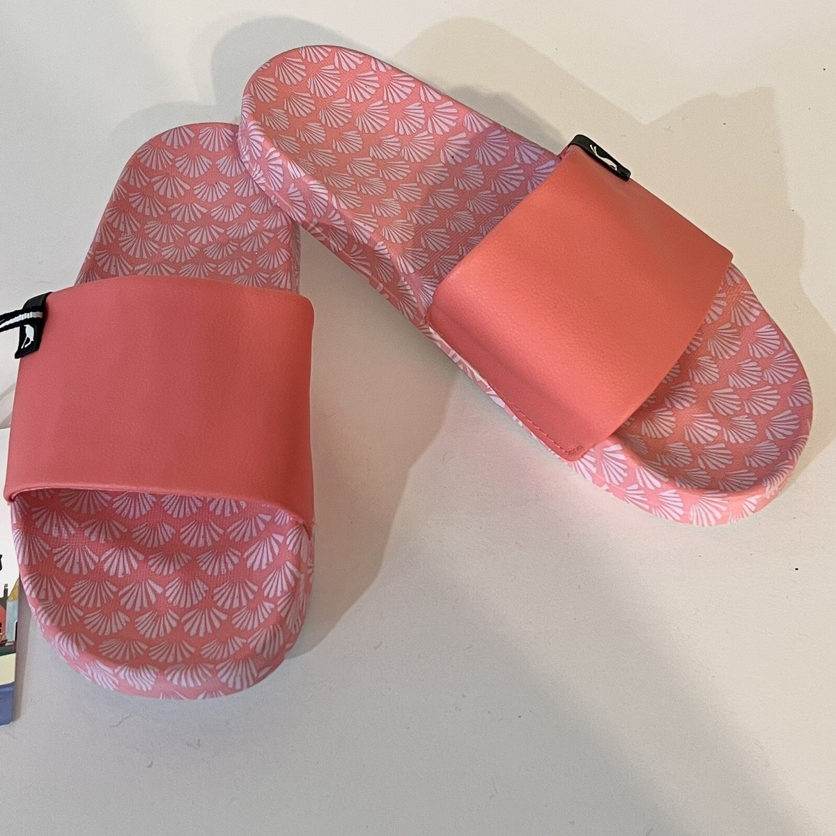 Joules Poolside Slide Sandals Women Size 7 Pink Shells New NWT | eBay