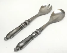 BRIGHTON Celebration Salad Serving Set 2 pc Fork Spoon Ornate
