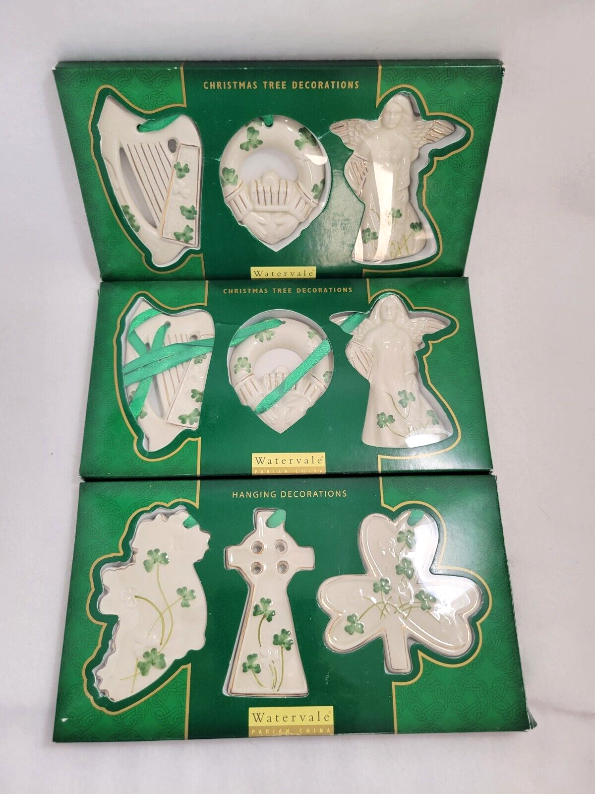 2006 Watervale Parian China Christmas Ornaments Lot of 9 NIB #40298 #40304