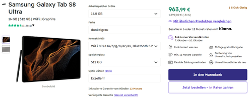 Inkl. Samsung Versicherung | 16GB RAM | 512GB| Samsung Galaxy Tab S8 Ultra - Bild 10 von 10