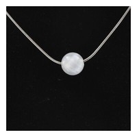 Halskette 1 Perle Selenit Aus Marokko 8 Mm Kette Aus Edelstahl