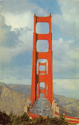 GOLDEN GATE BRIDGE California SAN FRANCISCO 1972 Chrome Vintage