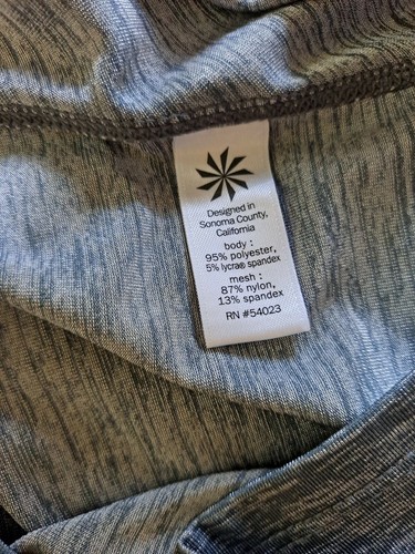 Athleta Top Shirt Running Athletic Yoga Training Gym Women's Size M Gray EUC - Picture 7 of 7