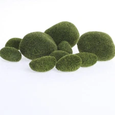 Factory Direct Craft Package of 32 Assorted Sized Faux Moss Rocks