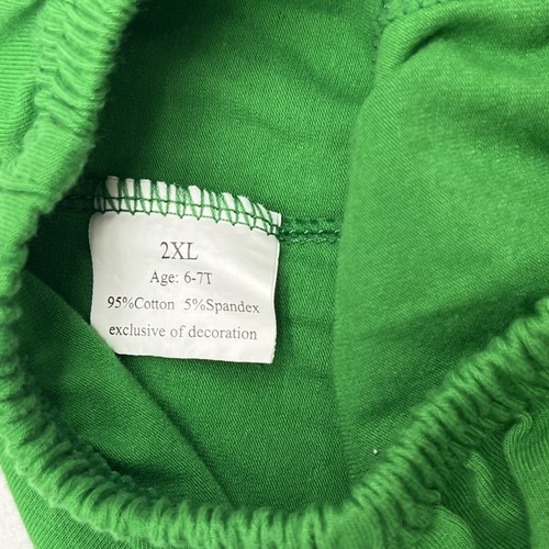 Green Full-Length Ruffle Bottom Leggings Girls Size 6-7T - Picture 2 of 5