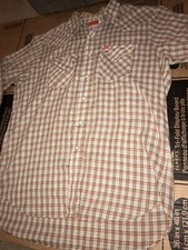 Ely Plains Vintage Western Pearl Snap Shirt Cowboy Thin