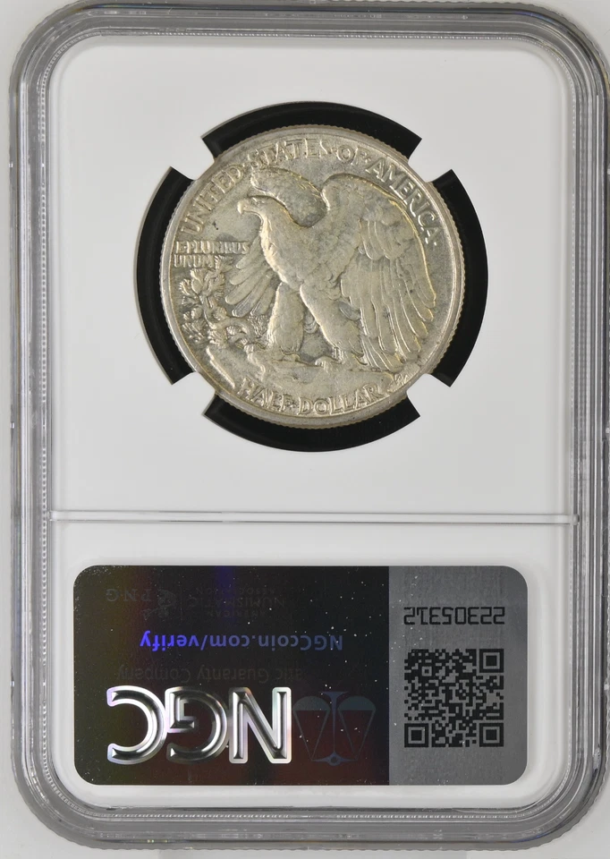 1946 NGC AU58 Doubled Die Reverse 🔴 Walking Liberty Half Dollar ✅ ✅ Key DDR 50C - Image 4 of 4