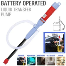 Battery Powered Electric Fuel Transfer Siphon Pump Gas Oil Water Liquid Petrol