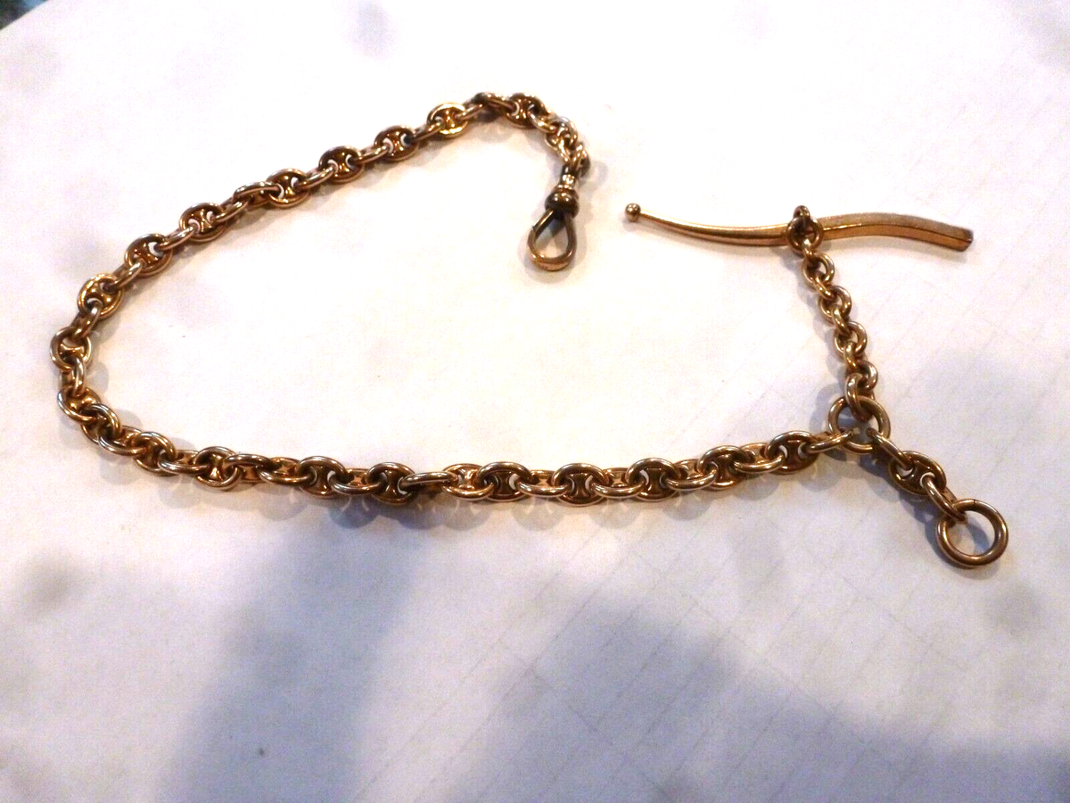ANTIQUE SIMMONS 1/10 GOLD FILLED FANCY LINK 12