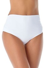 Anne Cole Women's High Waist Fold Over Shirred Bikini Bottom Swimsuit Small 0008