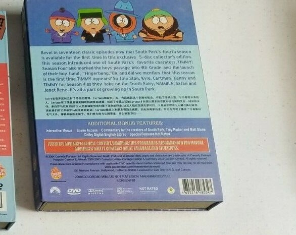 South Park The Complete Fourth Season 4 DVD Import RARE Asian