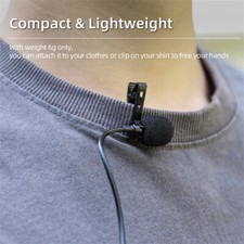 Lavalier Microphone Clip-on Lav Mini Mic Vlog Accessories for Insta360 X4 Camera