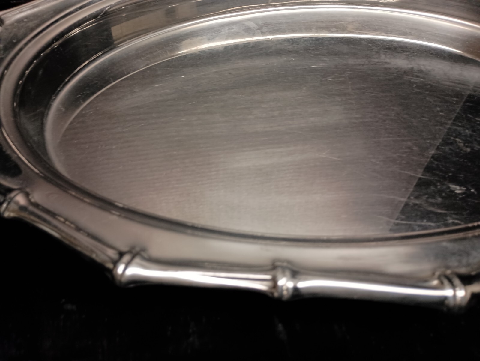 Vintage Farberware Stainless Steel Bamboo Motif Trim Serving Tray eBay