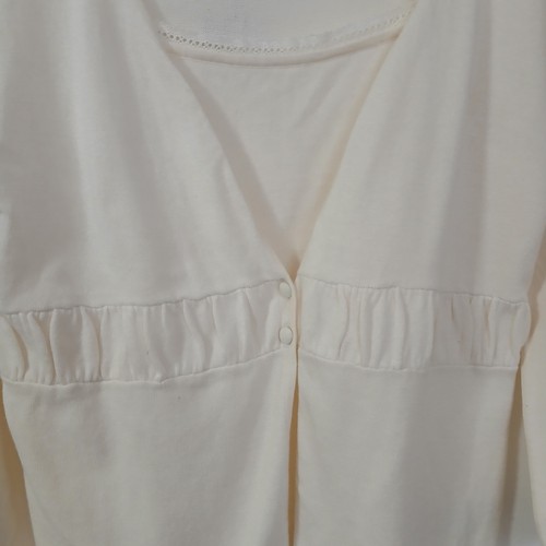 Nine Co By Nine West JLKD952 Ivory Cream 2 Button Sweater Cardigan Medium New - Picture 3 of 11