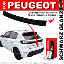 Lackschutzfolie Ladekantenschutz für Peugeot 208 (II) ab 2019 Schwarz glanz
