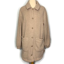 Splendid Light Beige Boucle Teddy Jacket Knit Button Front Coat Size S