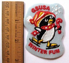 Girl Scout WINTER FUN PATCH Penguin Skate Christmas Holiday Badge VOLUME 40% OFF