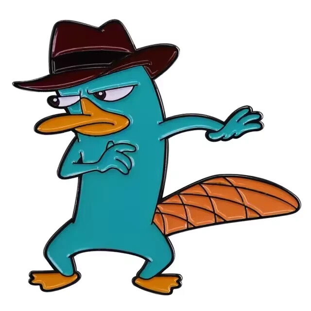 Phineas and Ferb Perry the Platypus Enamel Pin Hat Backpack Jackets Badge Lapel