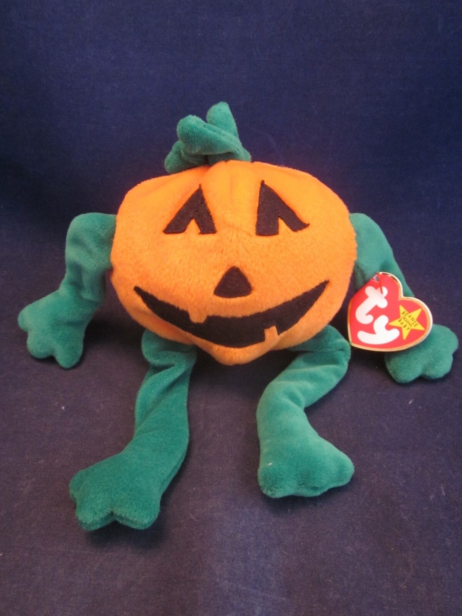 TY Beanie Babies Halloween Pumpkin 1998 Jack-O-Lantern VINTAGE NEW