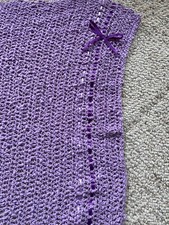 Purple /Lavender Crocheted Throw