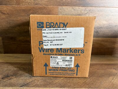 Brady PS-250-2-OR-S Orange 500CT Permasleeve  PS Wire Marking Sleeves 2'' x .439''